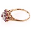 Image 3 : 10K YELLOW GOLD RUBY DIAMOND LADIES RING
