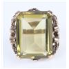 Image 1 : 19CT LEMON QUARTZ LADIES RING IN 10K YELLOW GOLD