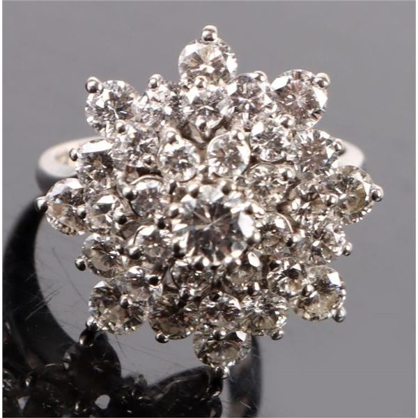 ~2.43CTW DIAMOND 14K WHITE GOLD COCKTAIL RING