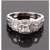 Image 1 : 1.0CTW DIAMOND 14K WHITE GOLD LADIES BRIDAL RING