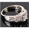 Image 3 : 1.0CTW DIAMOND 14K WHITE GOLD LADIES BRIDAL RING