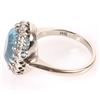 Image 3 : TOPAZ DIAMOND 14K WHITE GOLD LADIES RING
