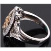 Image 2 : 14K WHITE & YELLOW GOLD DIAMOND LADIES RING