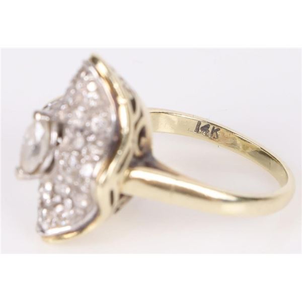 0.48CTW DIAMOND 14K YELLOW GOLD LADIES RING