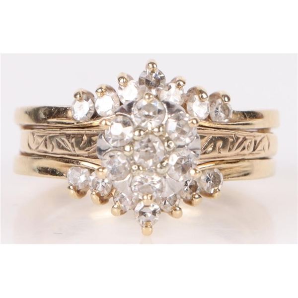 14K YELLOW GOLD DIAMOND LADIES BRIDAL SET