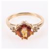 Image 1 : 2.0CT ORANGE MYSTIC TOPAZ DIA 14K GOLD RING