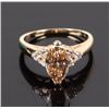 Image 1 : ~0.90CTW NATURAL BROWN DIAMOND 14K GOLD MARQUIS
