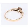 Image 3 : 14K YELLOW GOLD ROUND CUT DIAMOND RING