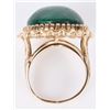 Image 4 : 14K GOLD MALACHITE ROUND CABOCHON RING