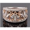 Image 1 : 18K WHITE & YELLOW GOLD DIAMOND LADIES RING