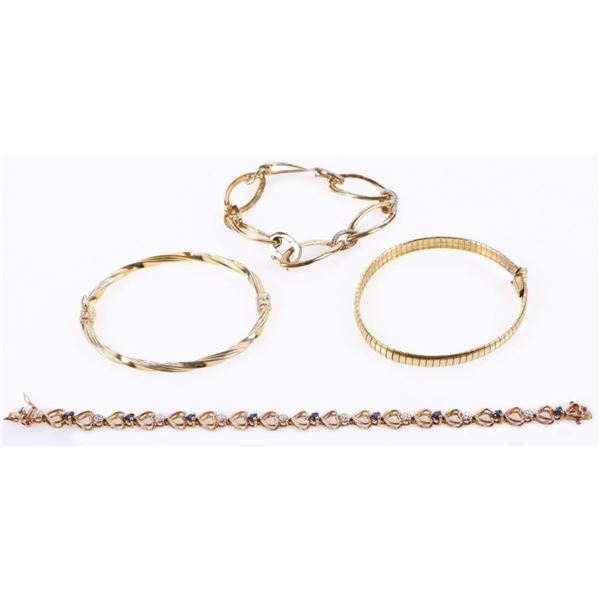 STERLING SILVER GOLD-TONED LADIES BRACELETS