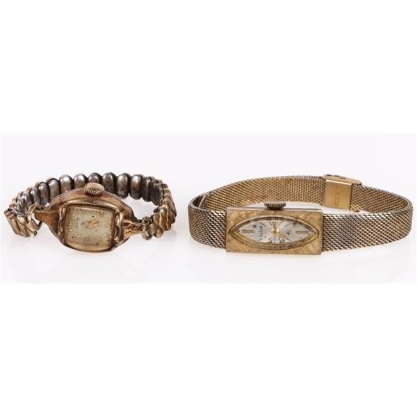 ELGIN LADIES WATCHES GOLD PLATED LOT OF 2