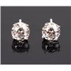 Image 1 : 2.12CTW VS1 DIAMOND 14K WHITE GOLD EARRINGS W/ GIA