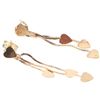 Image 1 : 14K YELLOW GOLD HEART LADIES DANGLE EARRINGS