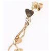Image 3 : 14K YELLOW GOLD HEART LADIES DANGLE EARRINGS