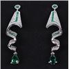 Image 2 : STUNNING LADIES GREEN DANGLE EARRINGS