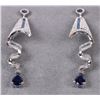 Image 2 : STUNNING LADIES BLUE DANGLE EARRINGS