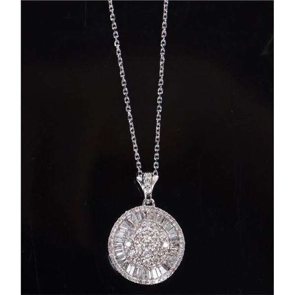 2.50CTW DIAMOND 10K WHITE GOLD LADIES NECKLACE