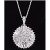 Image 2 : 3.0CTW VS2-SI1 DIAMOND 14K WHITE GOLD NECKLACE