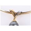 Image 5 : BLACK PEARL DIAMOND 14K YELLOW GOLD NECKLACE