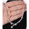 Image 1 : ~7.50 CTW DIAMOND 18K WHITE GOLD FLORAL NECKLACE