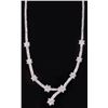Image 2 : ~7.50 CTW DIAMOND 18K WHITE GOLD FLORAL NECKLACE