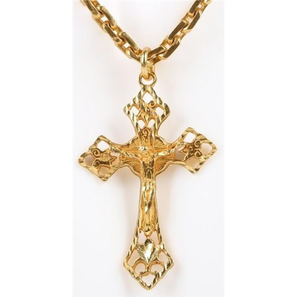 22K YELLOW GOLD SOLID RELIGIOUS NECKLACE