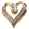 Image 1 : 10K YELLOW GOLD DIAMOND LADIES HEART PENDANT