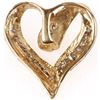 Image 2 : 10K YELLOW GOLD DIAMOND LADIES HEART PENDANT