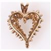 Image 3 : 10K YELLOW GOLD DIAMOND LADIES HEART PENDANT