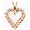 Image 1 : 1.00CTW DIAMOND 14K YELLOW GOLD HEART PENDANT