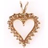 Image 3 : 1.00CTW DIAMOND 14K YELLOW GOLD HEART PENDANT