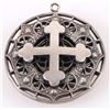 Image 1 : ANTIQUE STERLING SILVER ROUND CROSS PENDANT