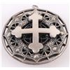 Image 2 : ANTIQUE STERLING SILVER ROUND CROSS PENDANT