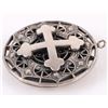 Image 3 : ANTIQUE STERLING SILVER ROUND CROSS PENDANT
