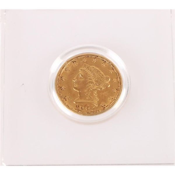 1907-D LIBERTY HEAD 90% GOLD $2.5 US COIN