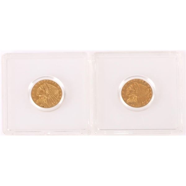 1910 & 1911 INDIAN HEAD $2.50 90% GOLD COINS
