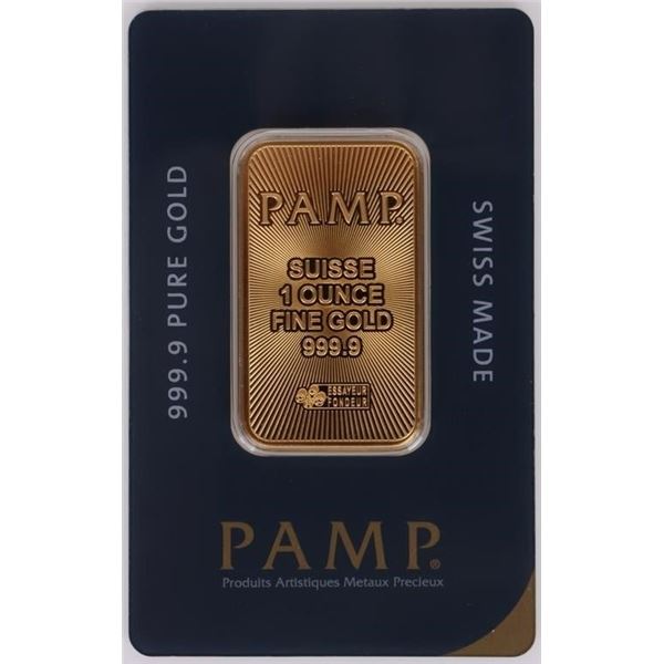 .9999 FINE GOLD PAMP 1OZ SUISSE SEALED BAR
