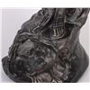 Image 3 : BRONZE CERAMIC LADY STATUE HOLDING MIRROR