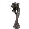 Image 5 : BRONZE CERAMIC LADY STATUE HOLDING MIRROR
