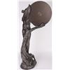 Image 6 : BRONZE CERAMIC LADY STATUE HOLDING MIRROR