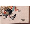 Image 4 : VINTAGE CREWEL GEISHA  ASIAN PASTEL BY C. WILLIARD
