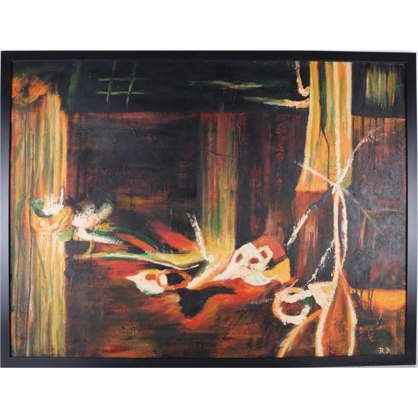 SIGNED ORIGINAL ABSTRACT OIL PAINTING