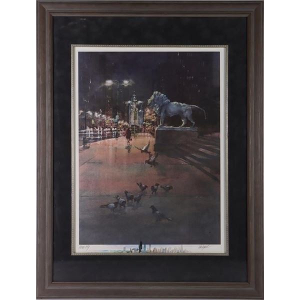 TOM LYNCH SIGNED OFFSET "PROUD CITY" LITHOGRAPH