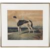 Image 1 : LITHOGRAPH OF A GREYHOUND IN THE FIELD