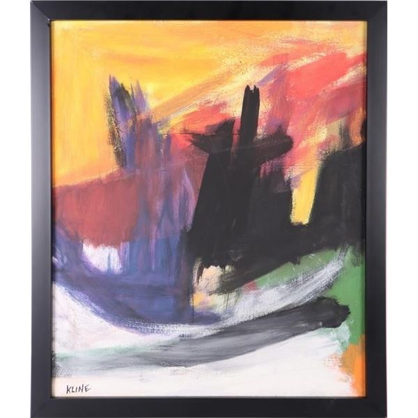 FRANZ KLINE ABSTRACT EXPRESSIONIST OIL - AFTER