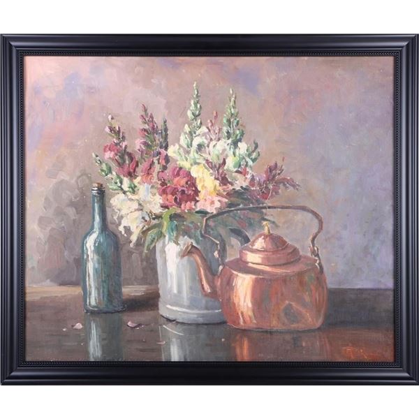 UNKNOWN ORIGINAL OIL ON CANVAS STILL LIFE