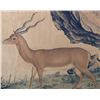 Image 4 : ANTIQUE WATERCOLOR HUAGASHAN PINE & GAZELLE SCROLL