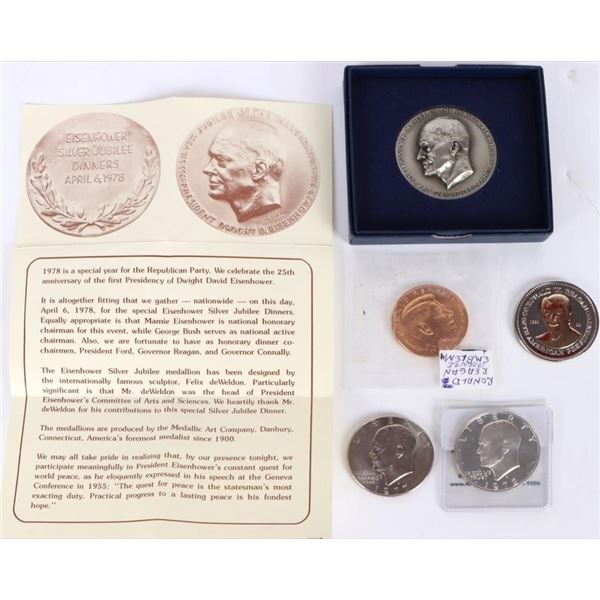 EISENHOWER & RONALD REAGAN COLLECTOR'S COINS