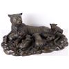 Image 1 : BRONZE LAYERED TIGER AND CUBS AFTER PIERRE MENE